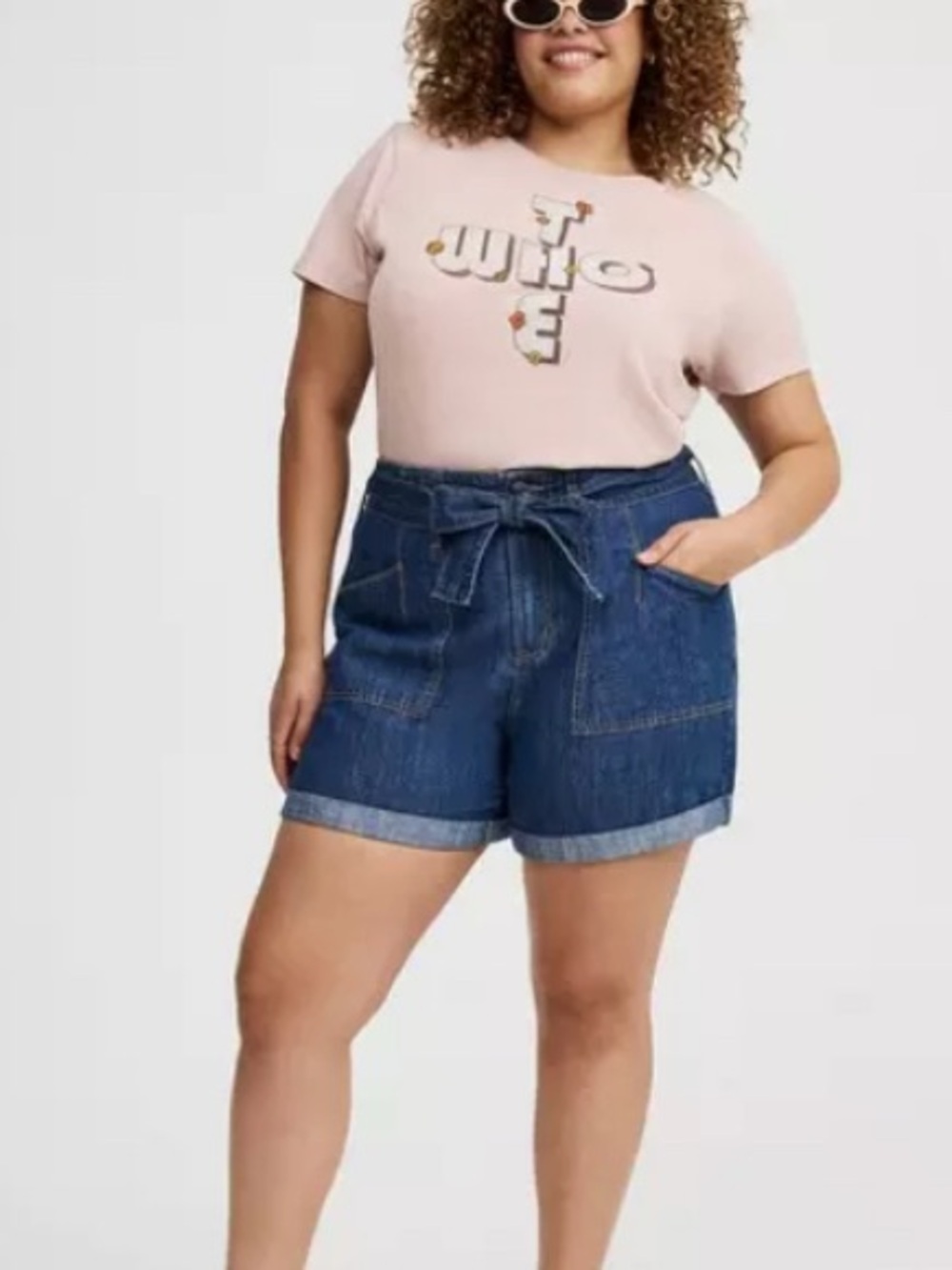 Torrid Baggy High-Rise Tie-Belt Short